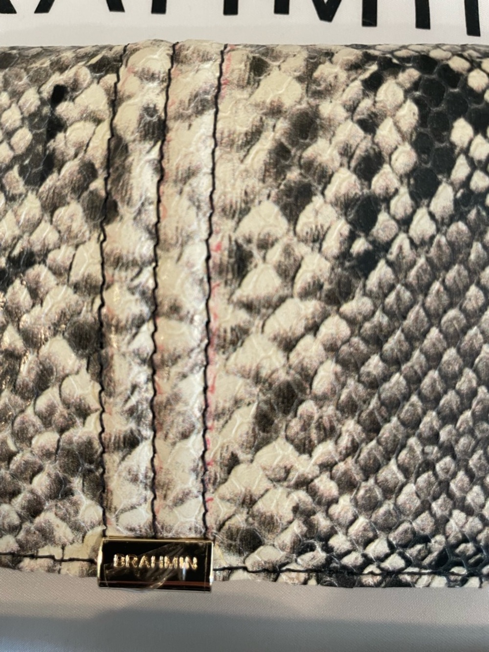 Brahmin Elaine Caviar Felix Satchel with Matching Wallet - Picture 6 of 6